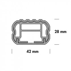 FABBRI ALUVIVA 2 RA - TELESCOPIC BARS FOR OPEN RAILS