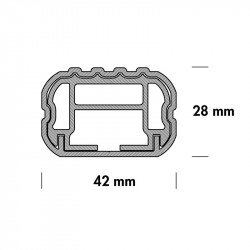 FABBRI ALUVIVA 2 RC - TELESCOPIC BARS FOR INTEGRATED CLOSED RAILS (FOR HIGH RAILINGS)